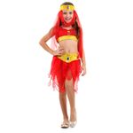 Fantasia Odalisca Vermelha Infantil - Carnaval  P