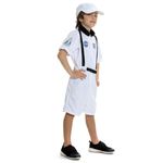 Fantasia Astronauta Branco Curto Luxo Infantil com Boné
 G