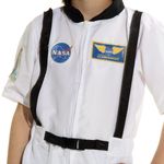 Fantasia Astronauta Branco Curto Luxo Infantil com Boné
 G