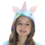 Fantasia Unicórnio Azul Infantil Curto  P