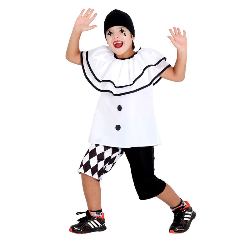 Fantasia Pierrot Verão Infantil - Carnaval  M