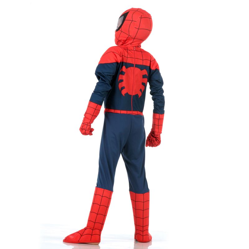 Fantasia Halloween Homem Aranha Com Máscara Tamanho G