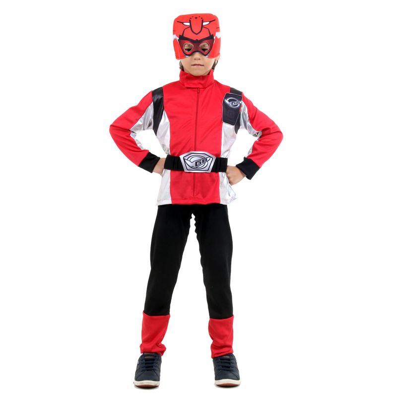 Fantasia Power Rangers Vermelho - Beast Morphers  G