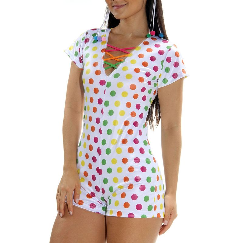 Fantasia Colorful Clown Adulto - Fantastique  PP