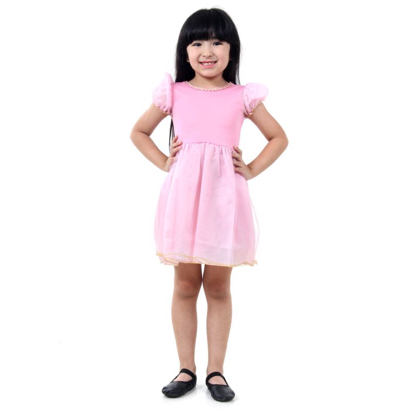 Fantasia Vestido Bebê Rosa - Carnaval  P