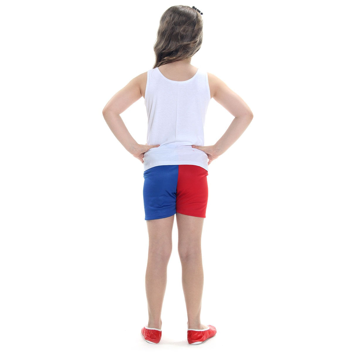 Fantasia Arlequina Infantil Regata e Shorts