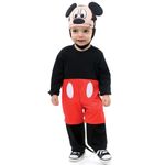 Fantasia Mickey Mouse Bebê com Touca - Disney P