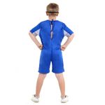 Fantasia Power Rangers Azul Curto Infantil - Beast Morphers P