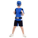 Fantasia Power Rangers Azul Curto Infantil - Beast Morphers P