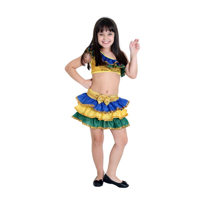 Fantasia Brasileirinha Infantil - Carnaval M