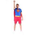 Fantasia Super Homem Curto Adulto GG