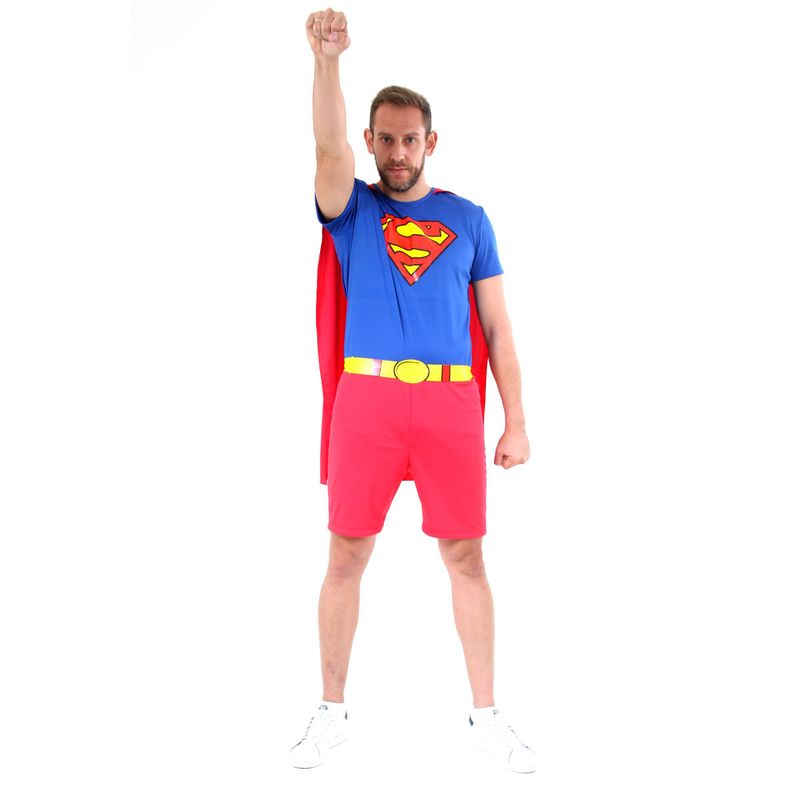 Fantasia Super Homem Curto Adulto GG