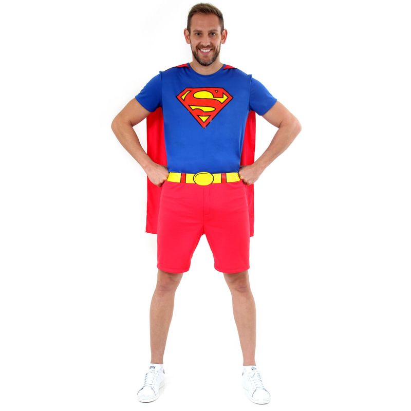 Fantasia Super Homem Curto Adulto GG