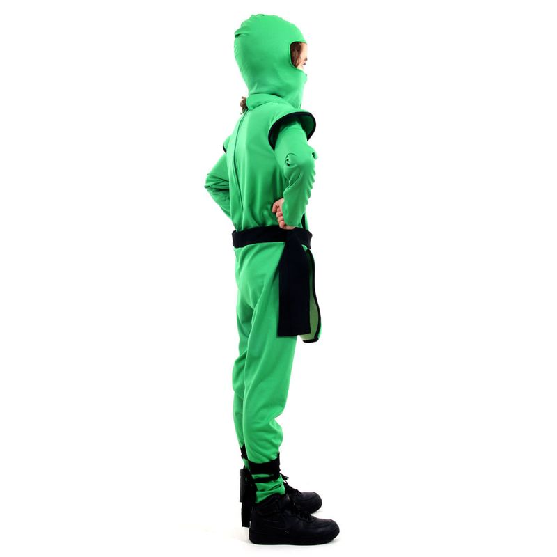 Fantasia Ninja Longo Verde Infantil - Guerreiro Ninja P