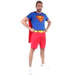 Fantasia Super Homem Curto Adulto GG