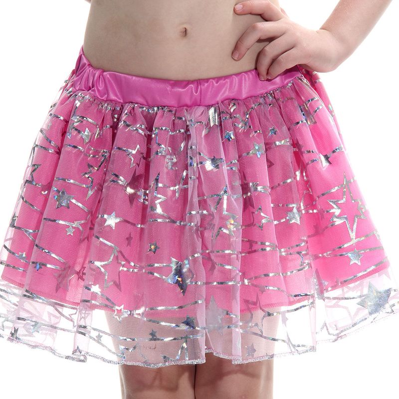 Fantasia Kit Saia e Top Rosa Infantil com Tiara - Carnaval P