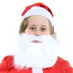 Fantasia Papai Noel Infantil com Barba - Natal G