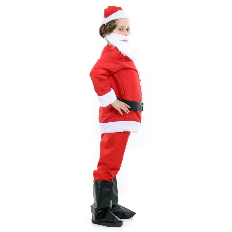 Fantasia Papai Noel Infantil com Barba - Natal G