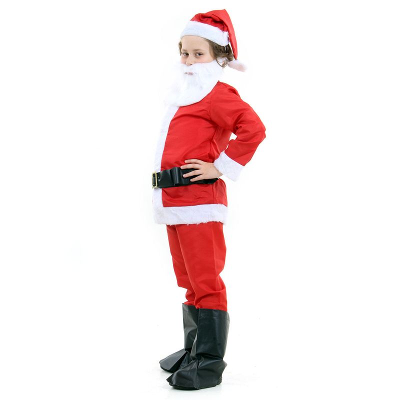 Fantasia Papai Noel Infantil com Barba - Natal G