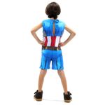 Fantasia Capitão América Infantil Regata Original com Máscara - Vingadores - Marvel M