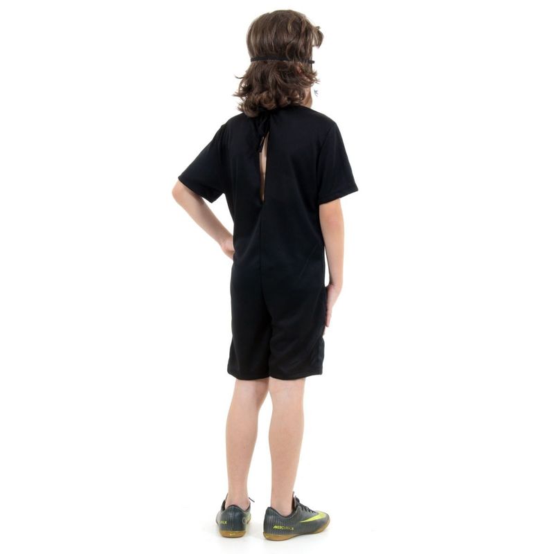 Fantasia Esqueleto Infantil Curto com Máscara - Halloween G