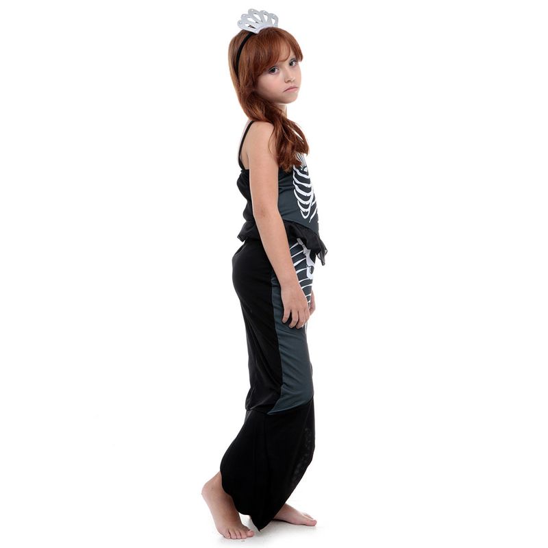 Fantasia Sereia Esqueleto Infantil - Halloween G