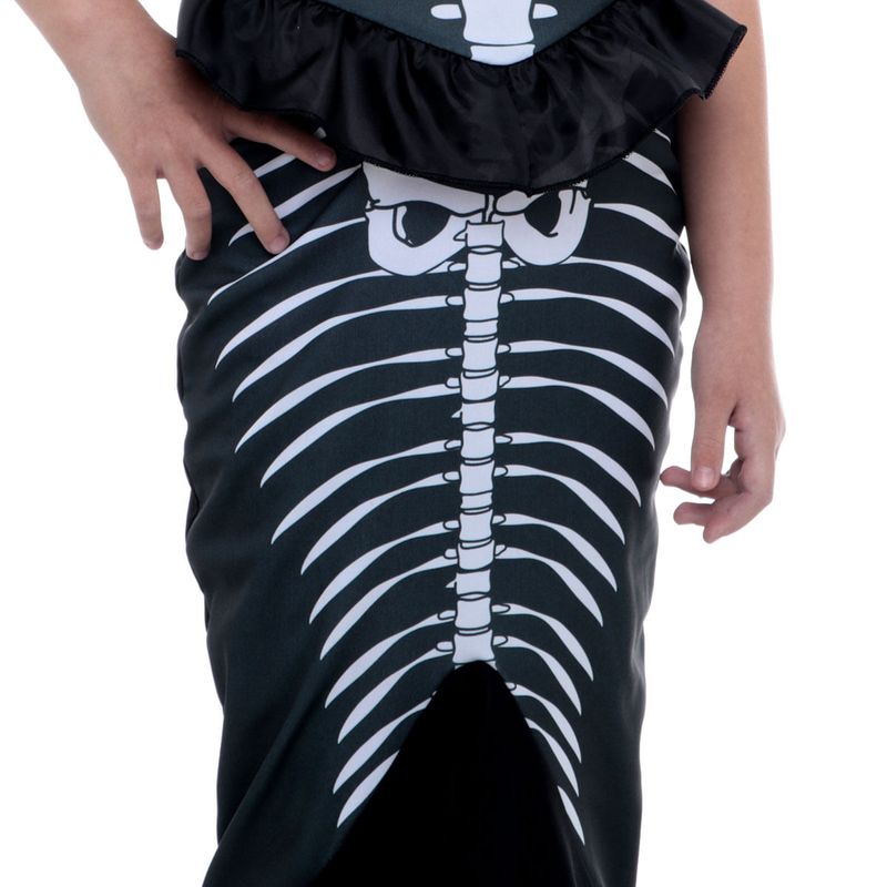 Fantasia Sereia Esqueleto Infantil - Halloween G