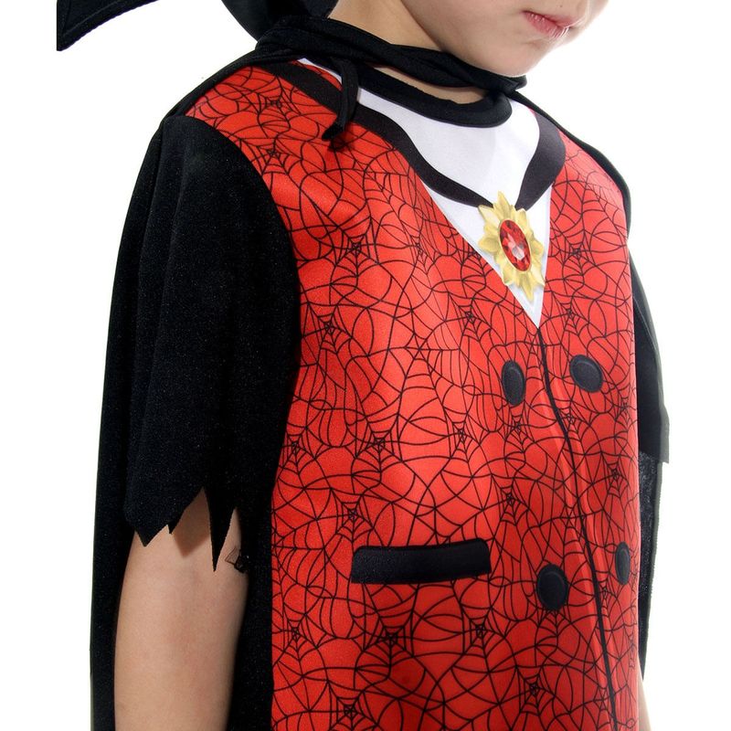 Fantasia Vampiro Stefan Colete Infantil com Capa - Halloween G