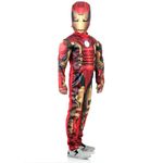 Fantasia Homem de Ferro Infantil Premium Original com Máscara e Peitoral - Vingadores - Marvel G