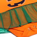 Body com Saia Bebê Abóbora - Halloween GG