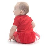 Fantasia Body com Saia Minnie Vermelha Bebê - Disney Princesas  G