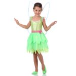 Fantasia Tinker Bell Sininho Infantil Luxo com Asas - Disney G