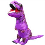 Fantasia Inflável Dinossauro T-Rex Roxo Adulto