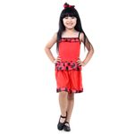 Fantasia Joaninha Vestido Infantil - Carnaval P