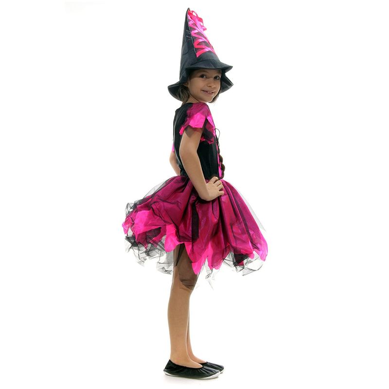 Fantasia Bruxa Encantada com Chapéu - Halloween P