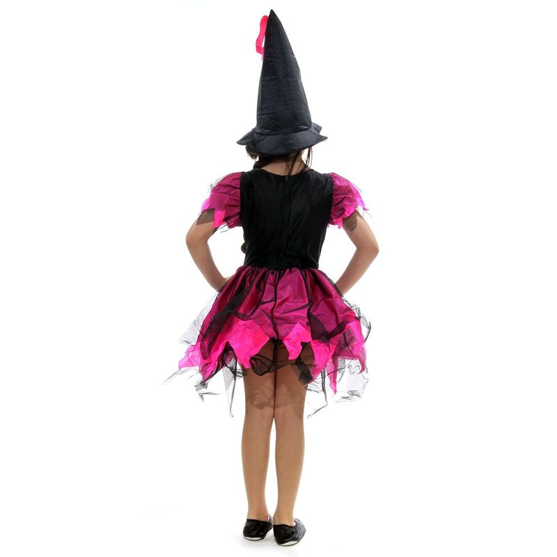 Fantasia Bruxa Encantada com Chapéu - Halloween P