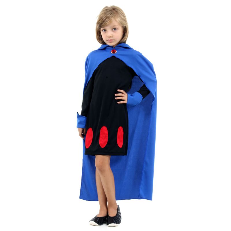 Fantasia Ravena Infantil - Teen Titans P
