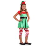 Fantasia Duende Feminino Infantil com Tiara - Natal M