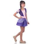 Fantasia Rapunzel Infantil Vestido Curto Original - Disney Princesas P