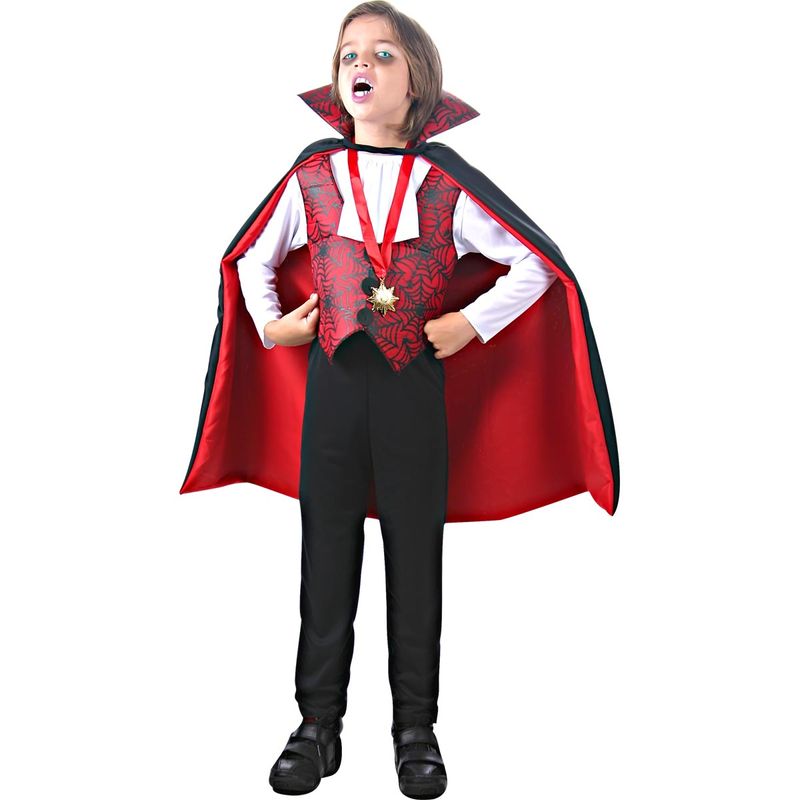 Fantasia Masculina Halloween Carnaval Infantil Vampiro