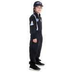 Fantasia Astronauta Preto Macacão Infantil com Boné 
 P