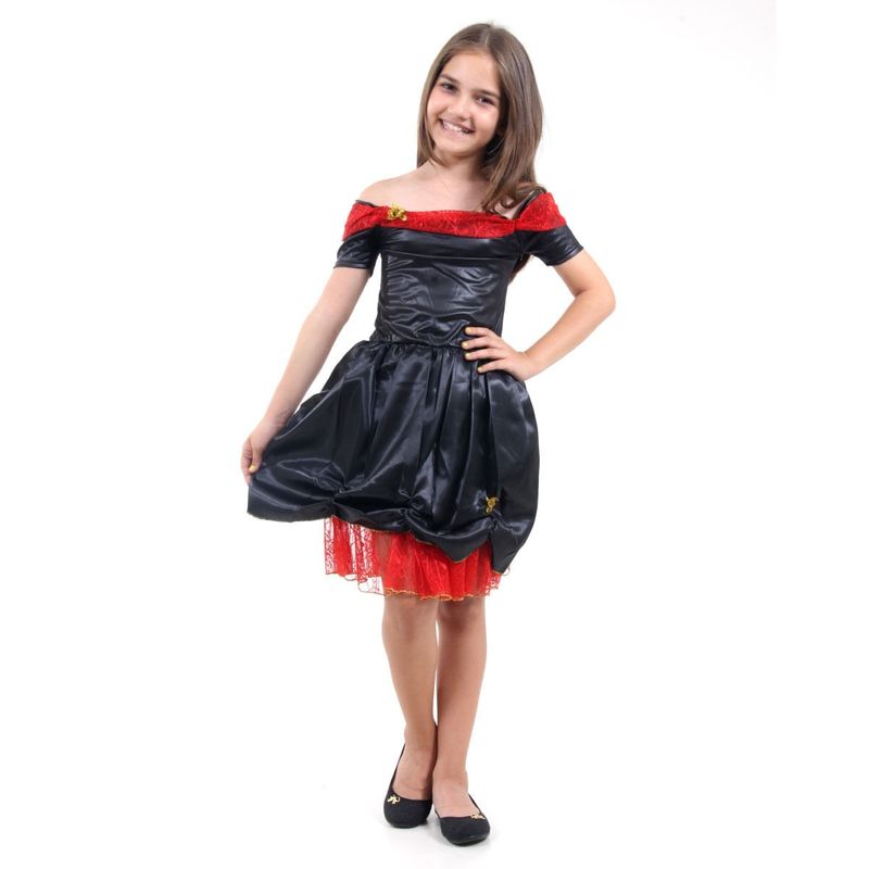 Fantasia Viuva Aranha Infantil - Halloween  P