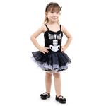 Fantasia Bruxa Esqueleto com Tiara - Halloween G