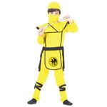 Fantasia Guerreiro Ninja Amarelo Infantil P