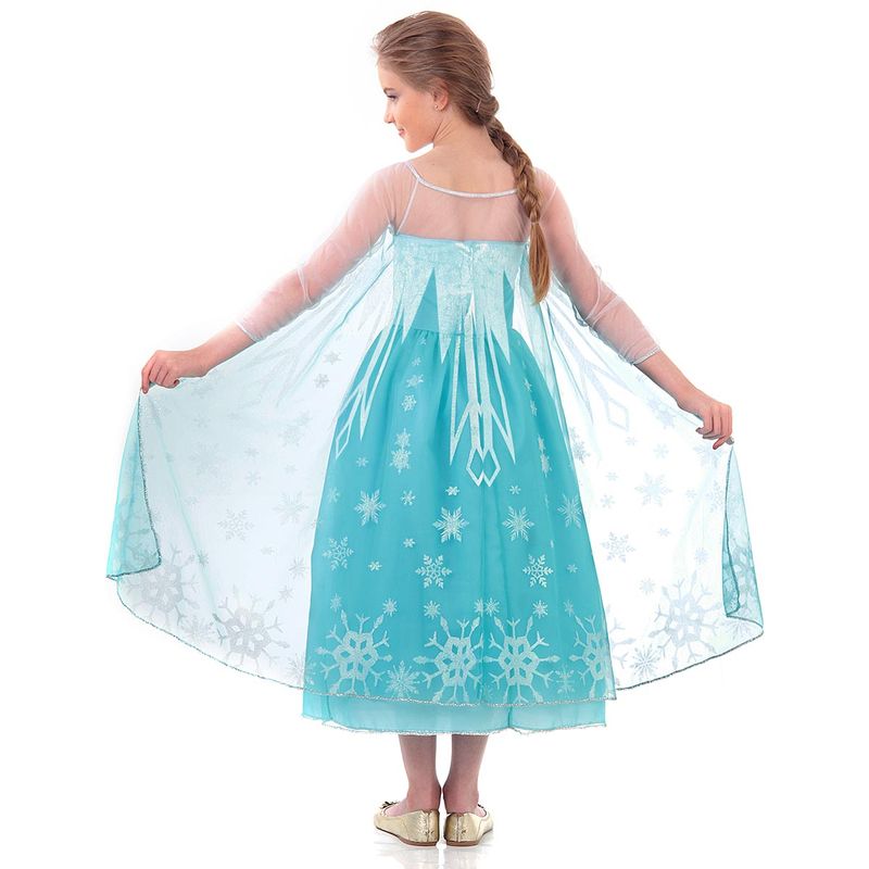 Vestido Longo Brandili Frozen Elsa Infantil Azul-Marinho - Compre Agora