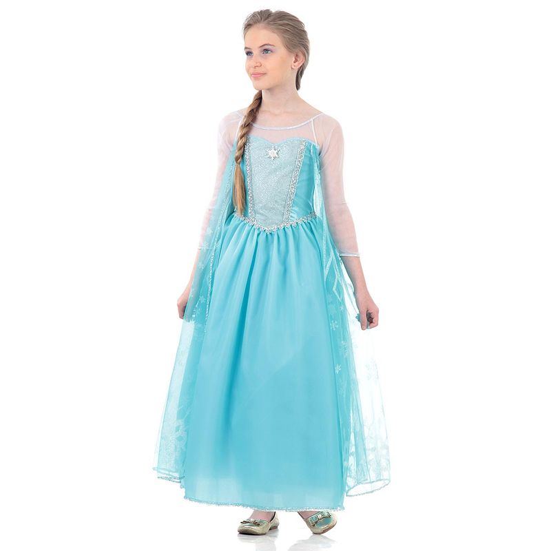 Fantasia Elsa Frozen Vestido Infantil Luxo - Disney  G
