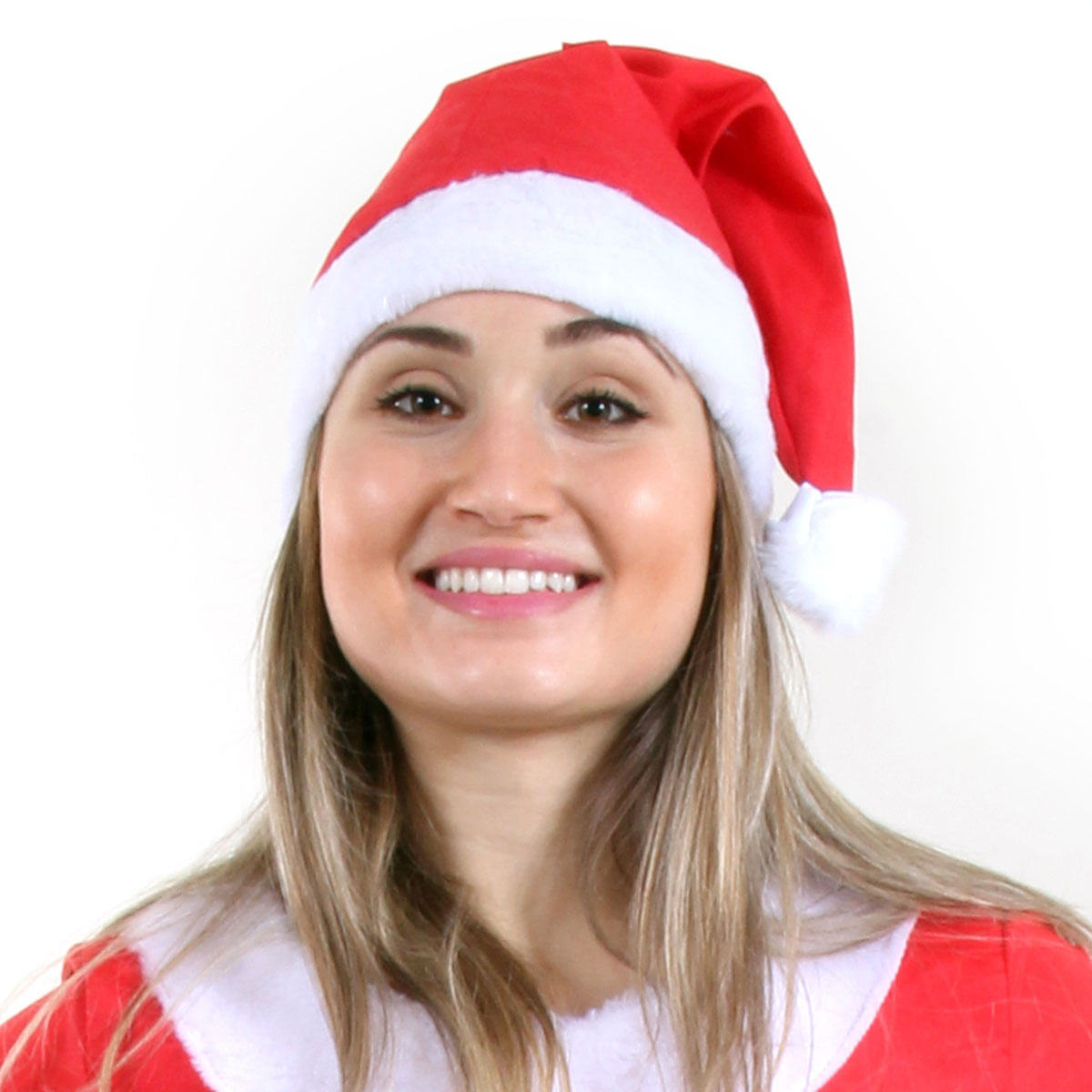 Fantasia mamãe noel adulto com gorro | Magazine 25