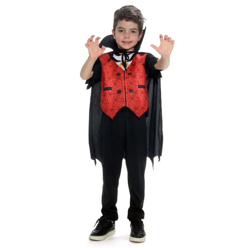 Fantasia Vampiro Infantil com Calça Halloween Masculino