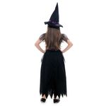 Fantasia Bruxa Roxa Vestido Longo Infantil com Chapéu - Halloween M