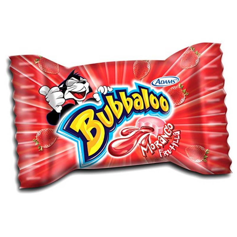 Chiclete Bubbaloo Morango c/60 - Adams